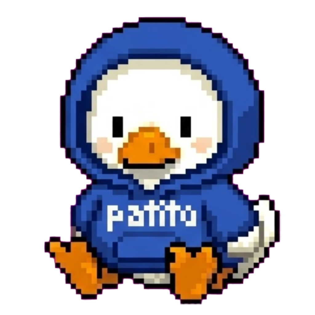 Pato con buzo azul de Patito
