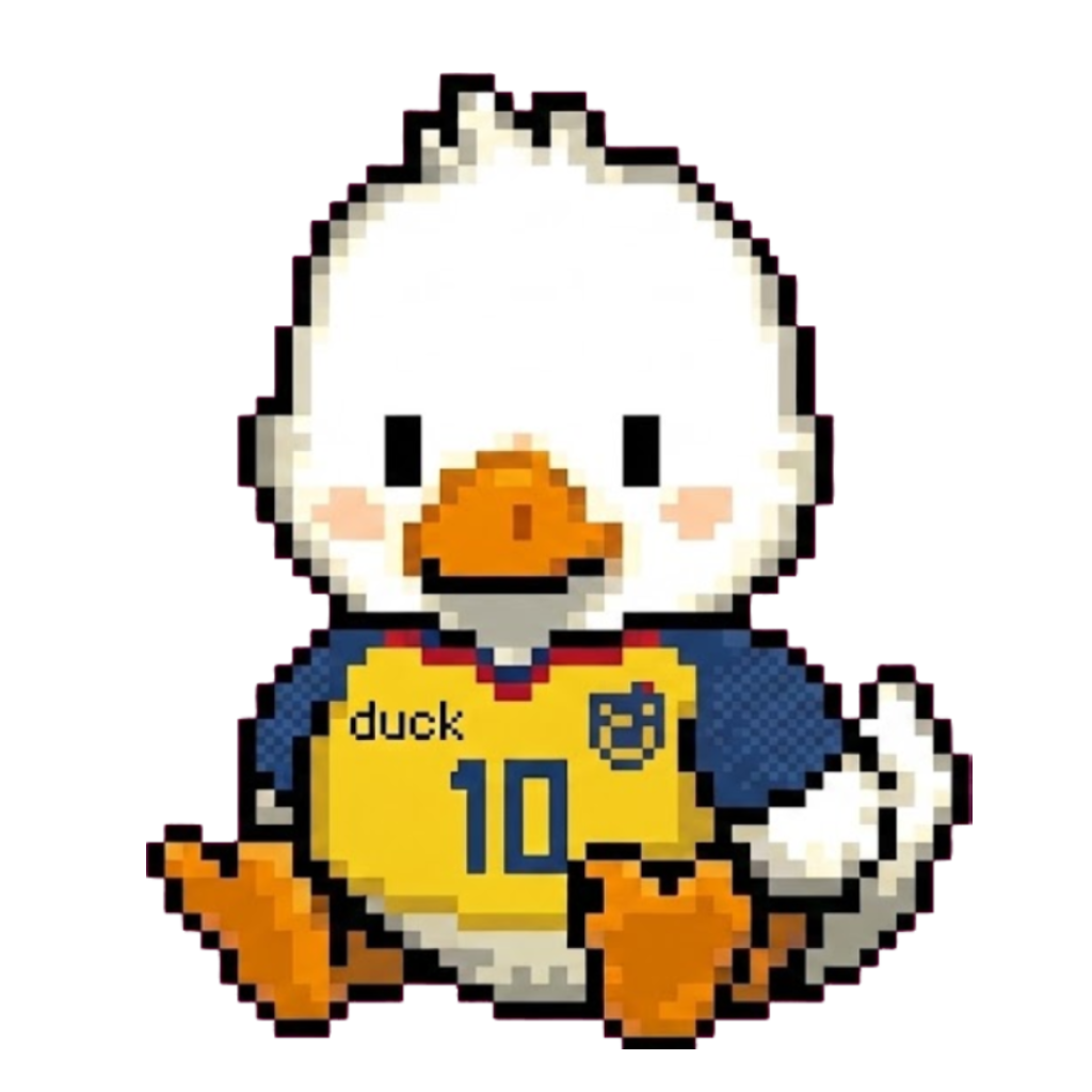 Pato con camiseta de la selección de Ecuador